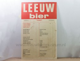leeuw bier prijslijst jaren 60